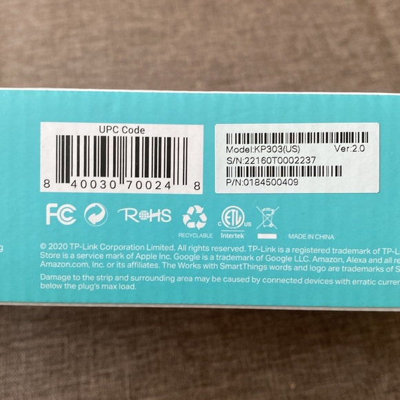 Kasa Smart WiFi Power Strip, 3-Outlets - Picture 4 of 7